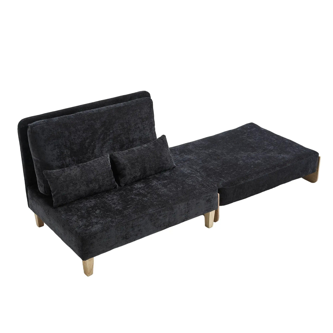 Mid Century Modern Foldable Sofa Bed, 3 In 1 Convertible Sleeper With 3 Pillows by HouseOfZazla