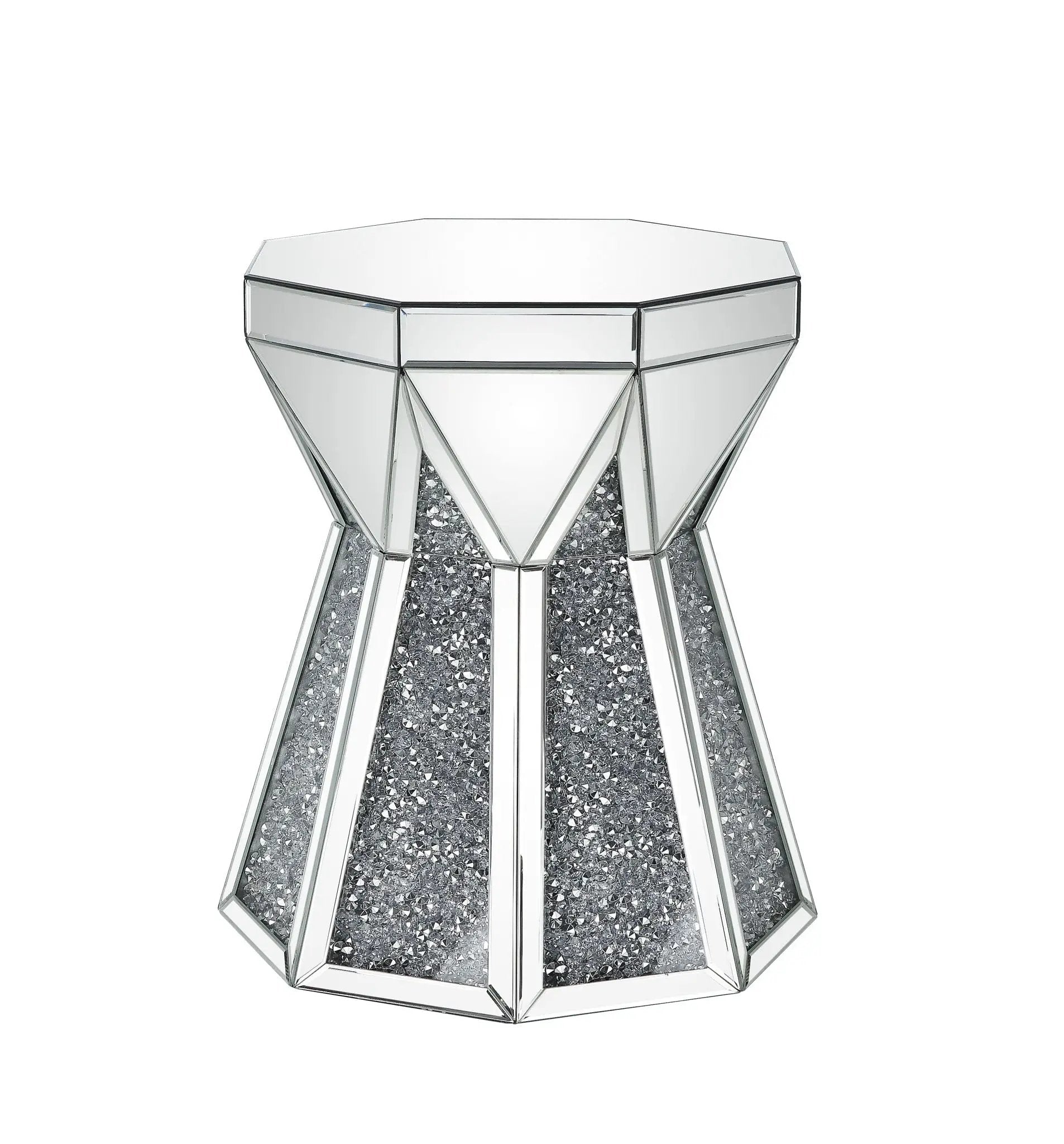 Noralie - End Table - Mirrored & Faux Diamonds by Unique Piece Furniture