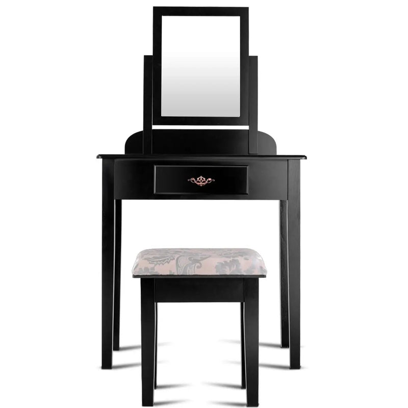 Vanity Dressing Table Stool Set with Large Makeup Mirror by DirectDeals