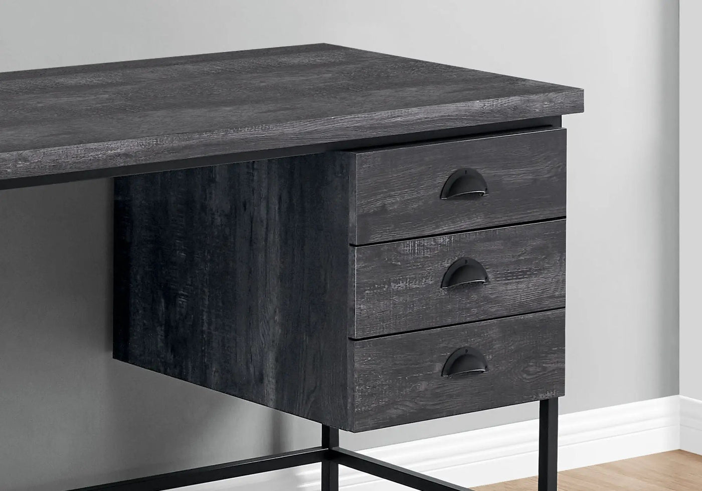 Computer Desk For Home Office, Laptop, 3 Storage Drawers, Contemporary & Modern by HouseOfZazla