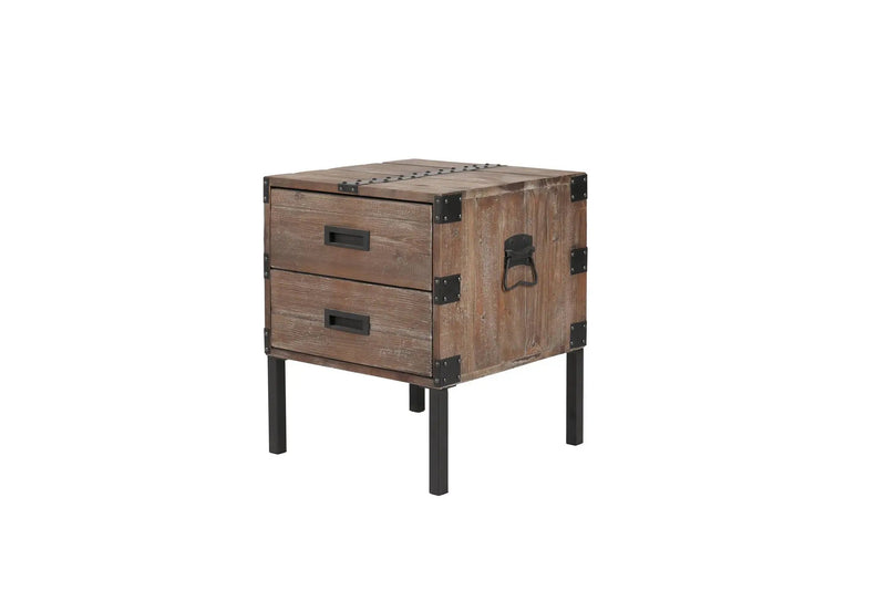 Trunk Table And Side Table With Large Storage Dress Up Your Liviing Room (Set of 3) - Antique Gray by HouseOfZazla