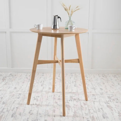Mid-Century Modern Round Bar Table – 42" High Bar Table with Tapered Legs by HouseOfZazla
