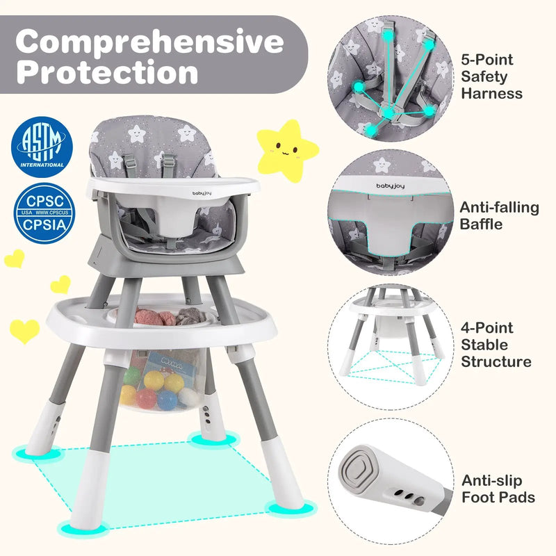 16-in-1 Baby High Chair with Activity Center and Booster Seat for Babies and Toddlers by DirectDeals