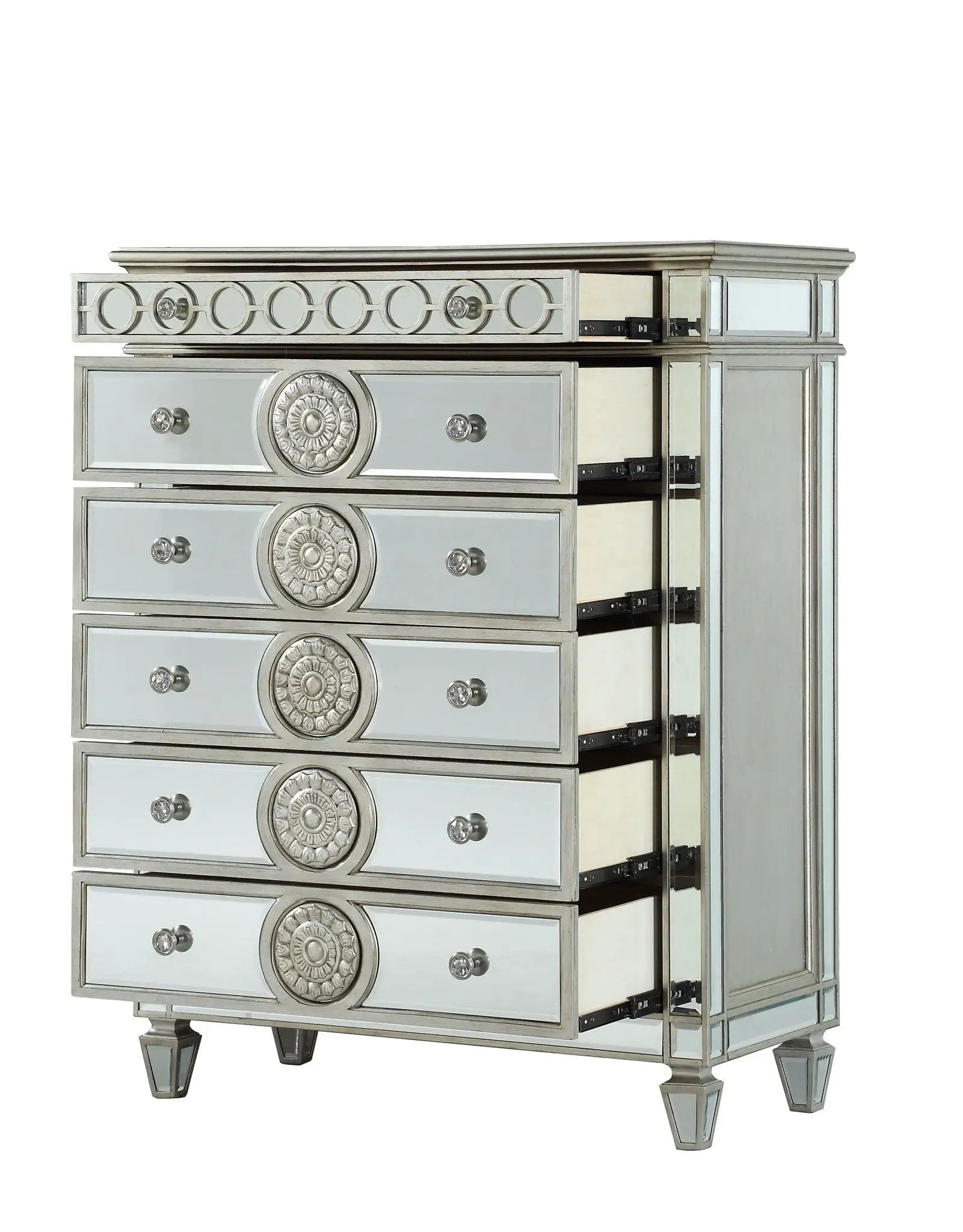 Varian - Mirrored Chest - Silver by Unique Piece Furniture