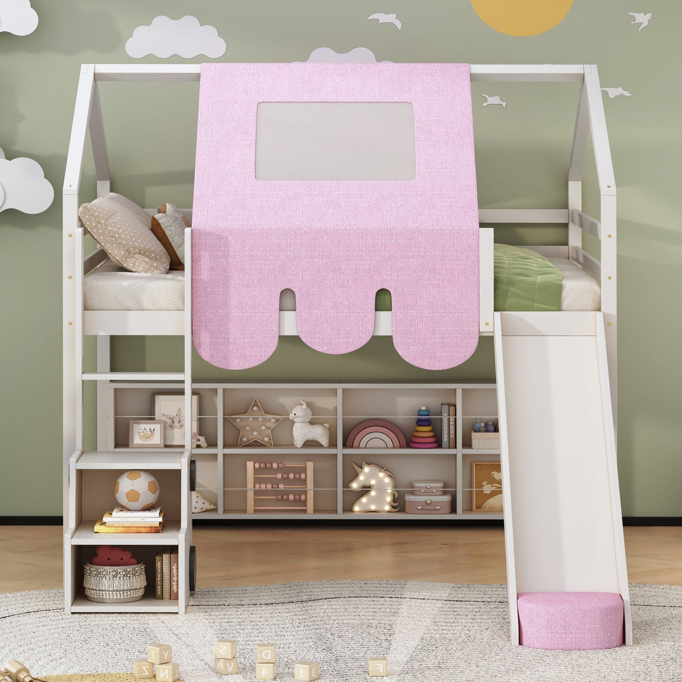 Loft Bed With House Shaped Frame And Tent by Unique Piece Furniture