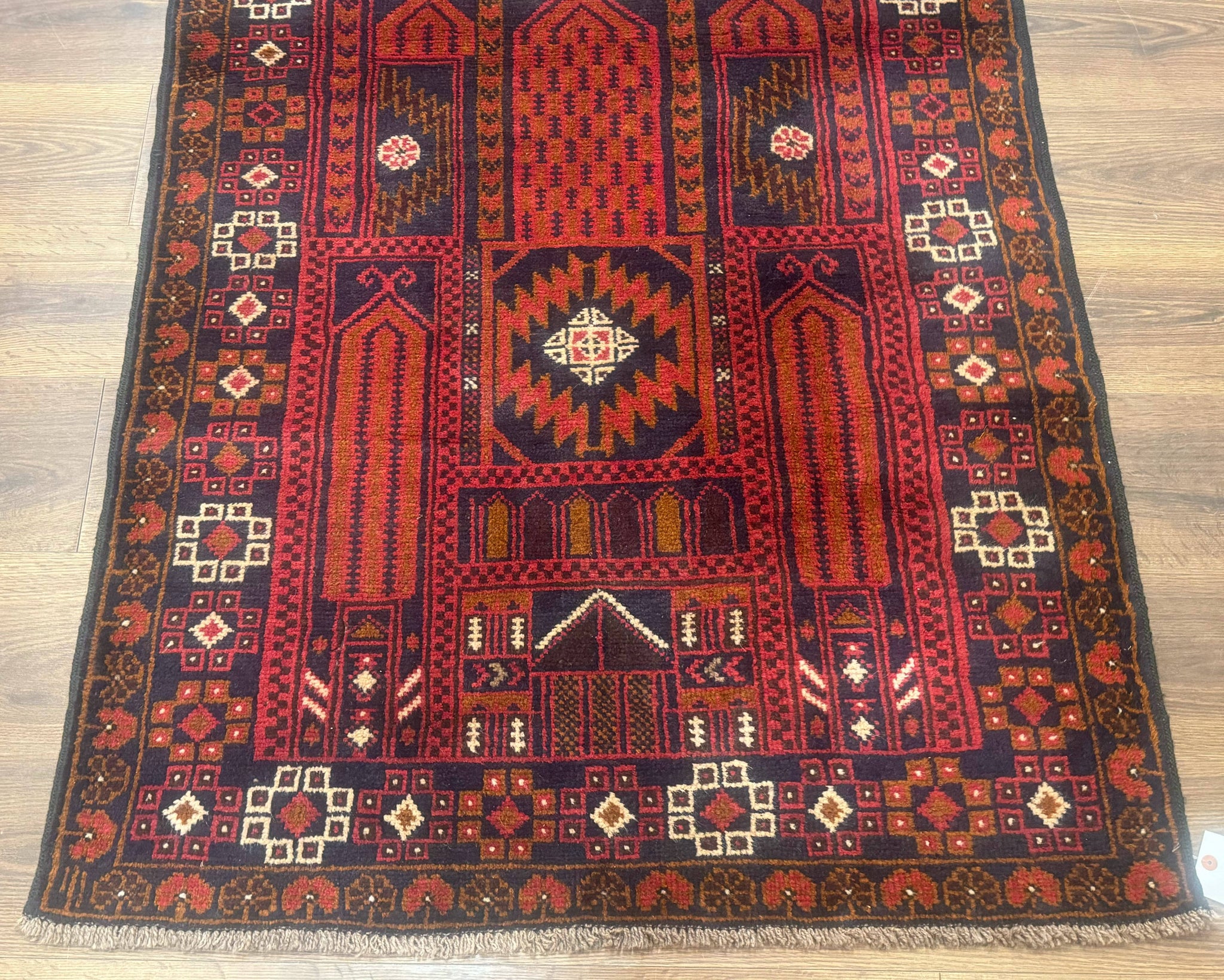 Afghan Rug 3x7, Balouch Carpet, Tribal Rug, Red, New by Jewel Rugs
