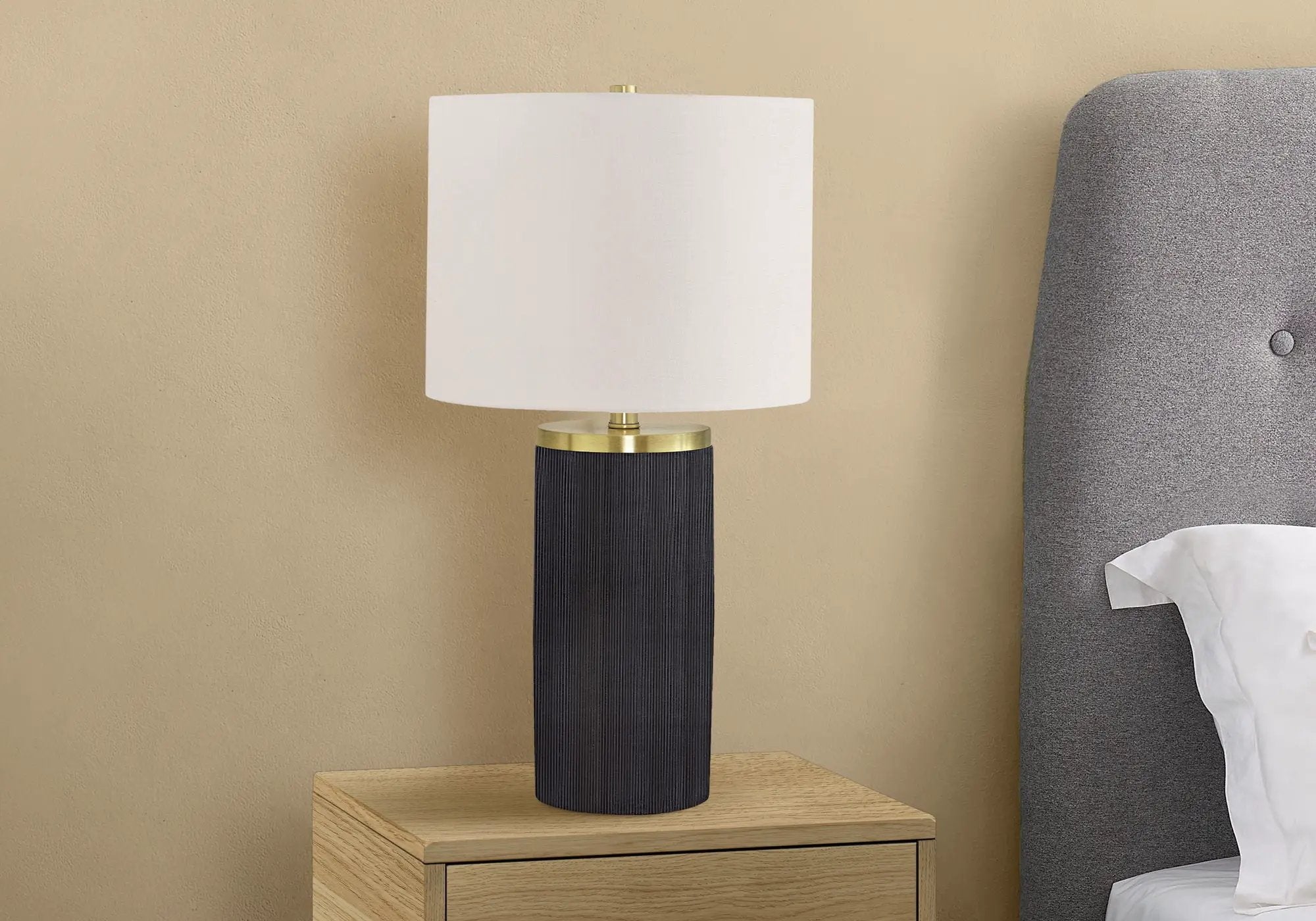 Lighting, Table Lamp, Concrete, Modern - Black by Unique Piece Furniture