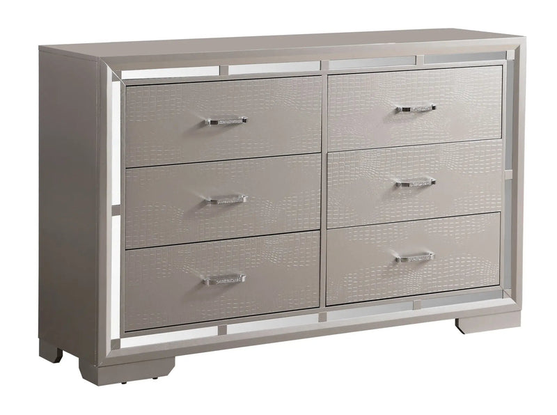 Alana - Dresser - Silver Champagne by Unique Piece Furniture