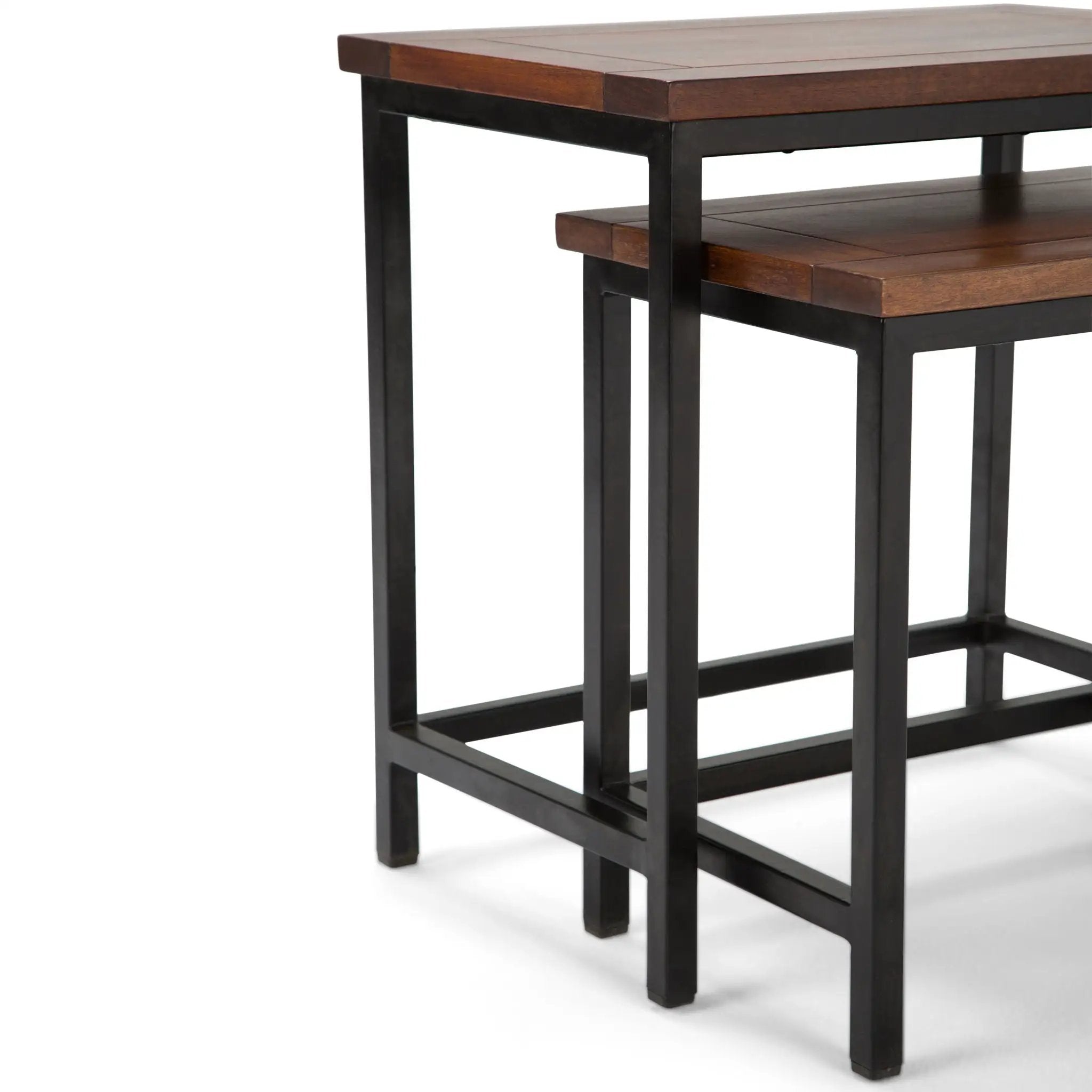 Skyler - 2 Piece Nesting Side Table - Dark Cognac Brown by Unique Piece Furniture