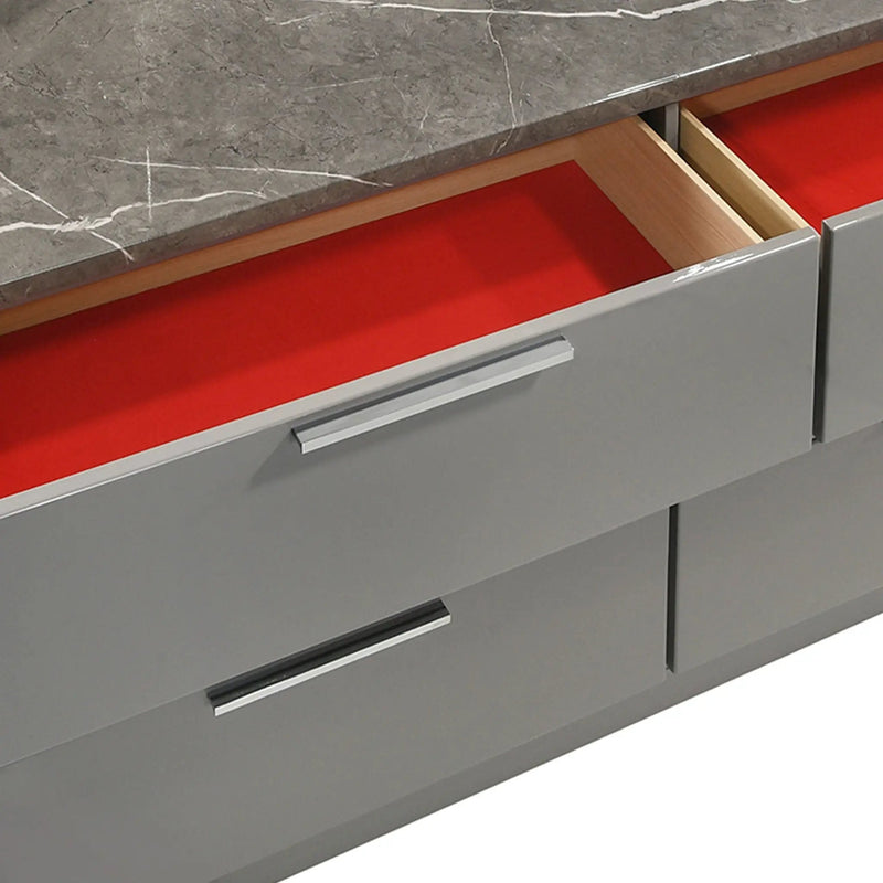 Elara - Dresser With Spacious Drawers - Gray by HouseOfZazla
