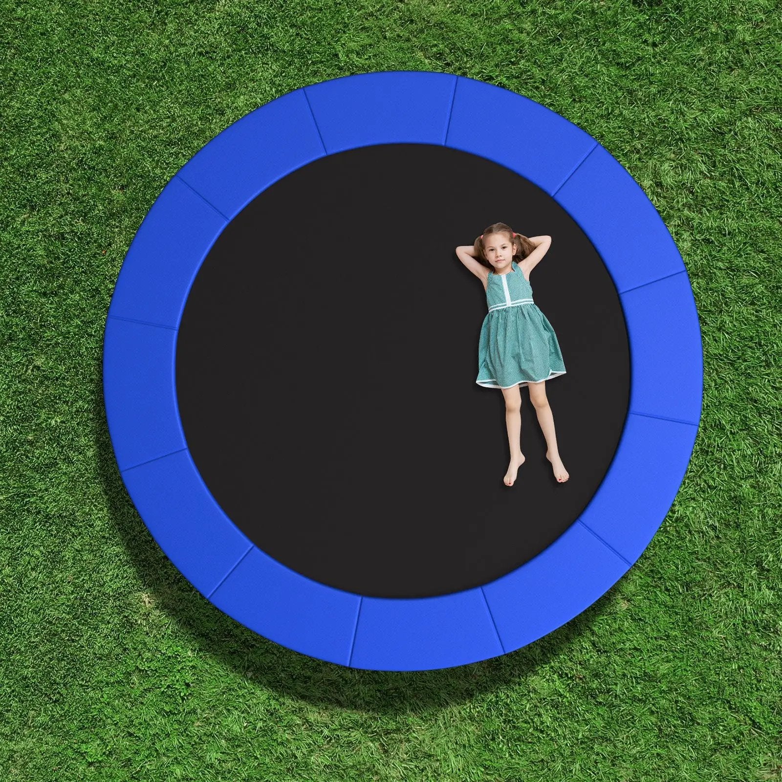 8-16 FT Trampoline Pad Replacement Safety Pad with Fixing Straps (Blue) by DirectDeals