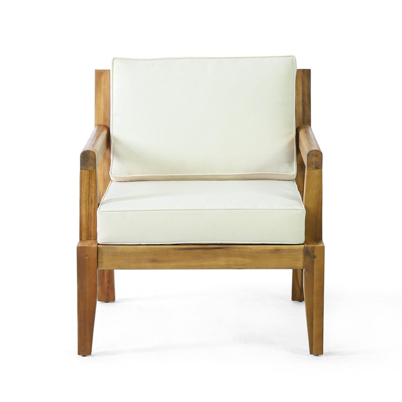 Outdoor Club Chair With Cushions - Beige by HouseOfZazla