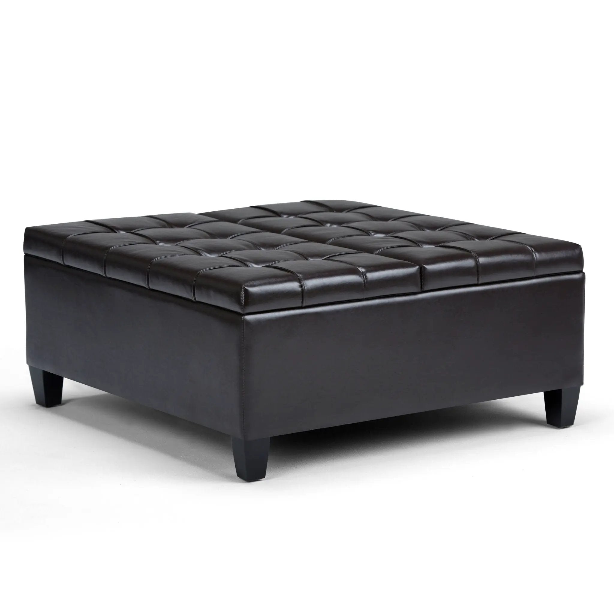 Harrison - Coffee Table Storage Ottoman - Tanners Brown by HouseOfZazla