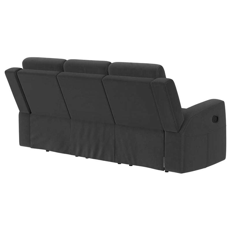 Brentwood Upholstered Motion Reclining Sofa Dark Charcoal by Unique Piece Furniture