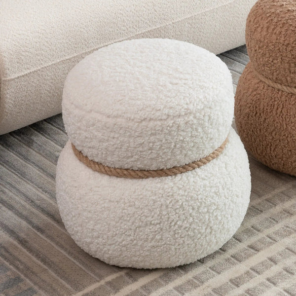 Snowman Stool With Cushion And Solid Wood Frame, photo 2 of 7