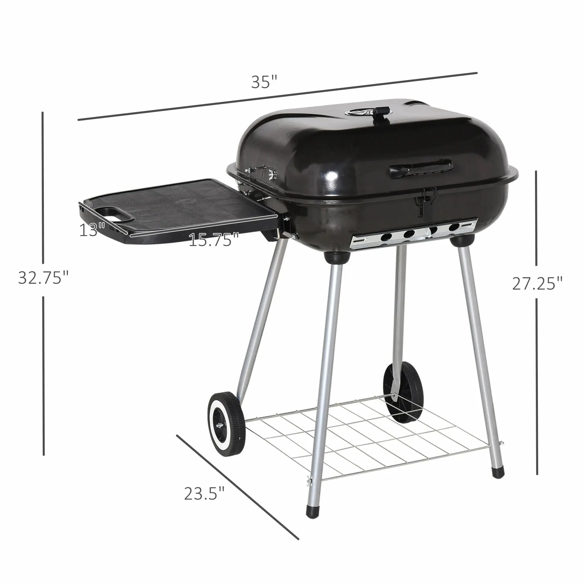 22-Inch Porcelain-Enameled Outdoor BBQ Grill by HouseOfZazla