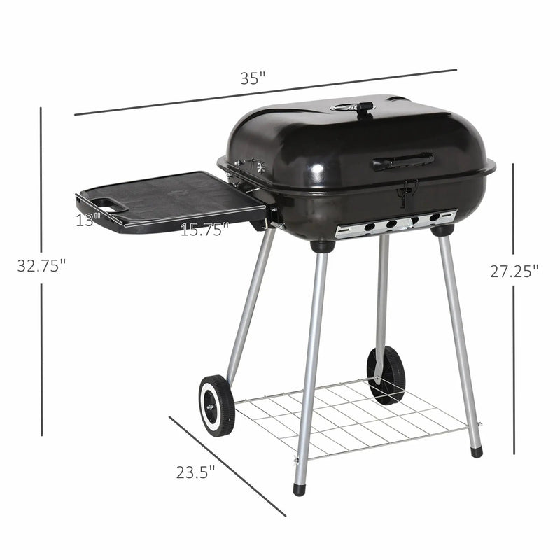 22-Inch Porcelain-Enameled Outdoor BBQ Grill by HouseOfZazla
