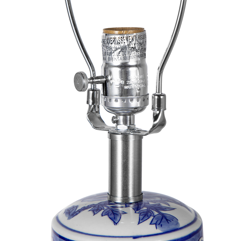 13x25' Blue and White Ceramic Vase Lamp by HouseOfZazla