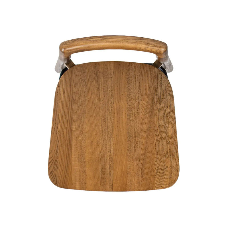 Sven - Modern Minimalist Low Back Counter Stool - Dark Brown Walnut by HouseOfZazla