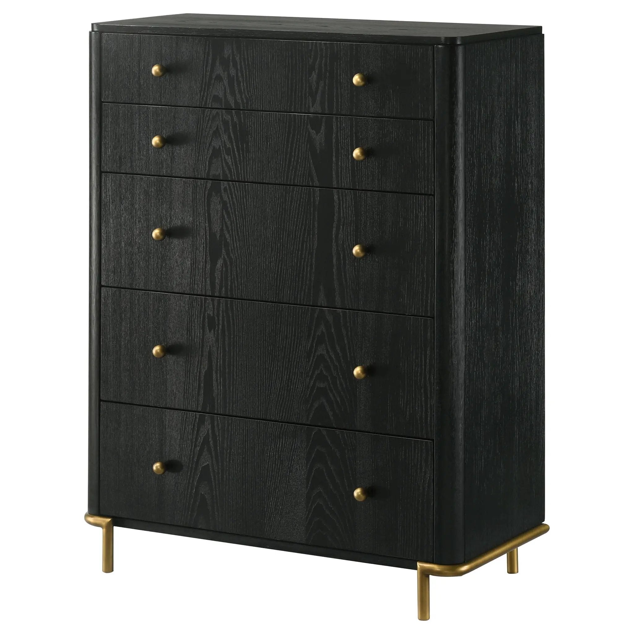 Arini 5-drawer Bedroom Chest Black by Unique Piece Furniture