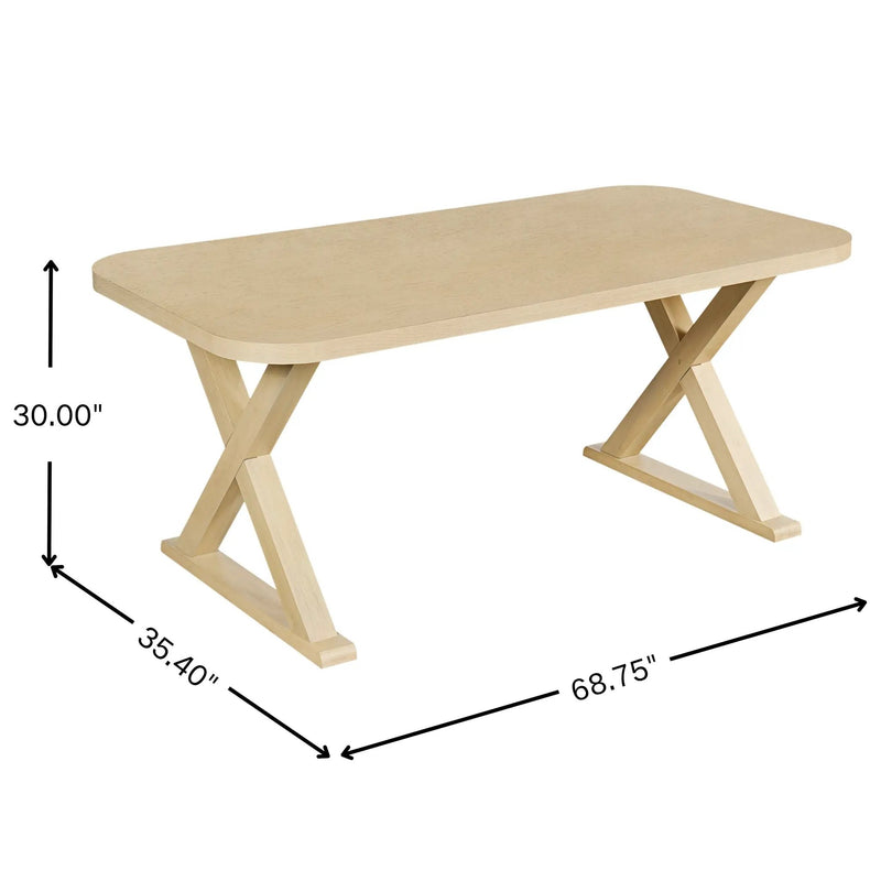 Natural Oak Veneer Dining Table by HouseOfZazla