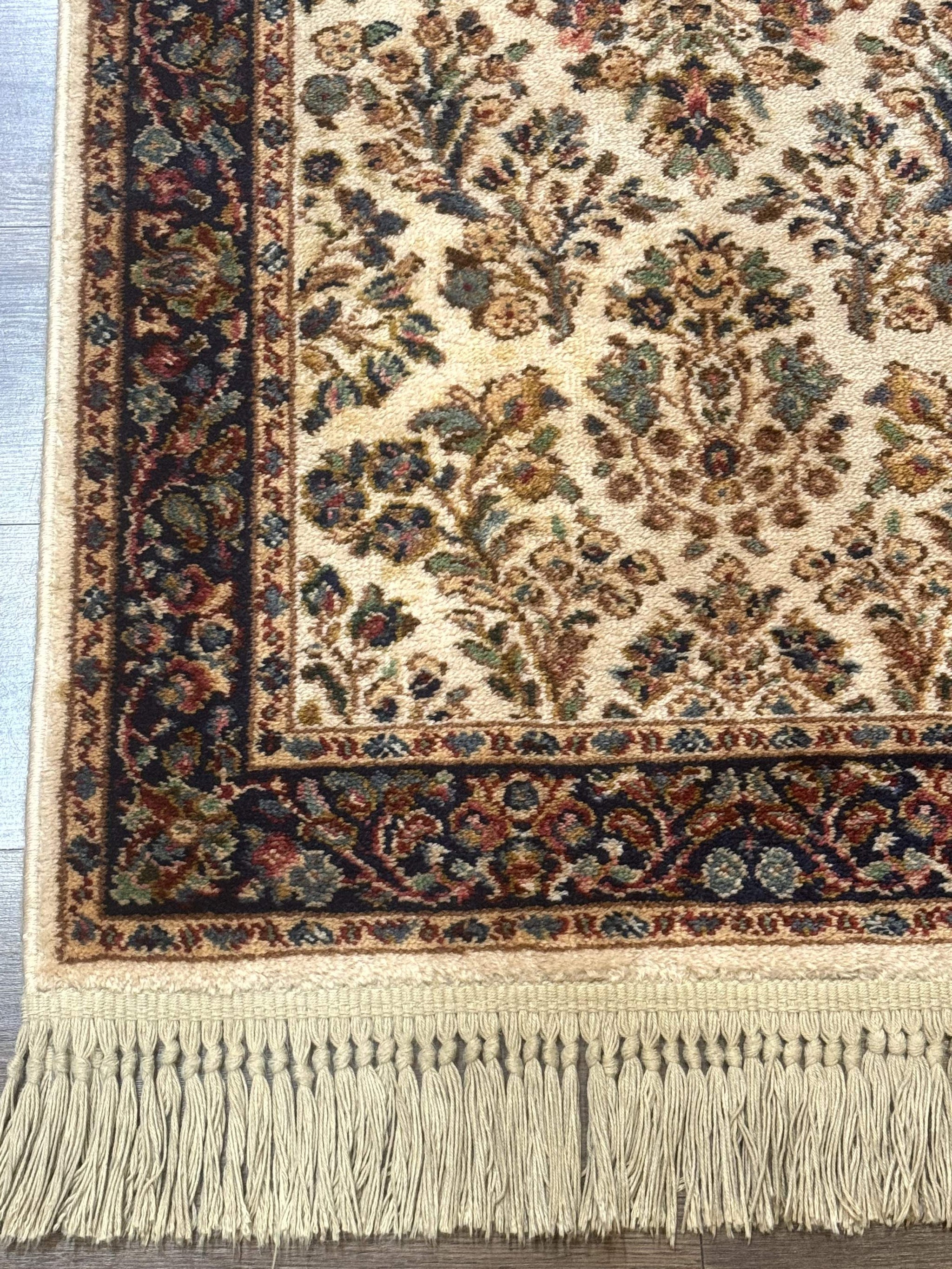 Karastan Rug 2x4, Ivory Sarouk #760, Vintage Wool Small Karastan Carpet, Original 700 Series, Discontinued by Jewel Rugs