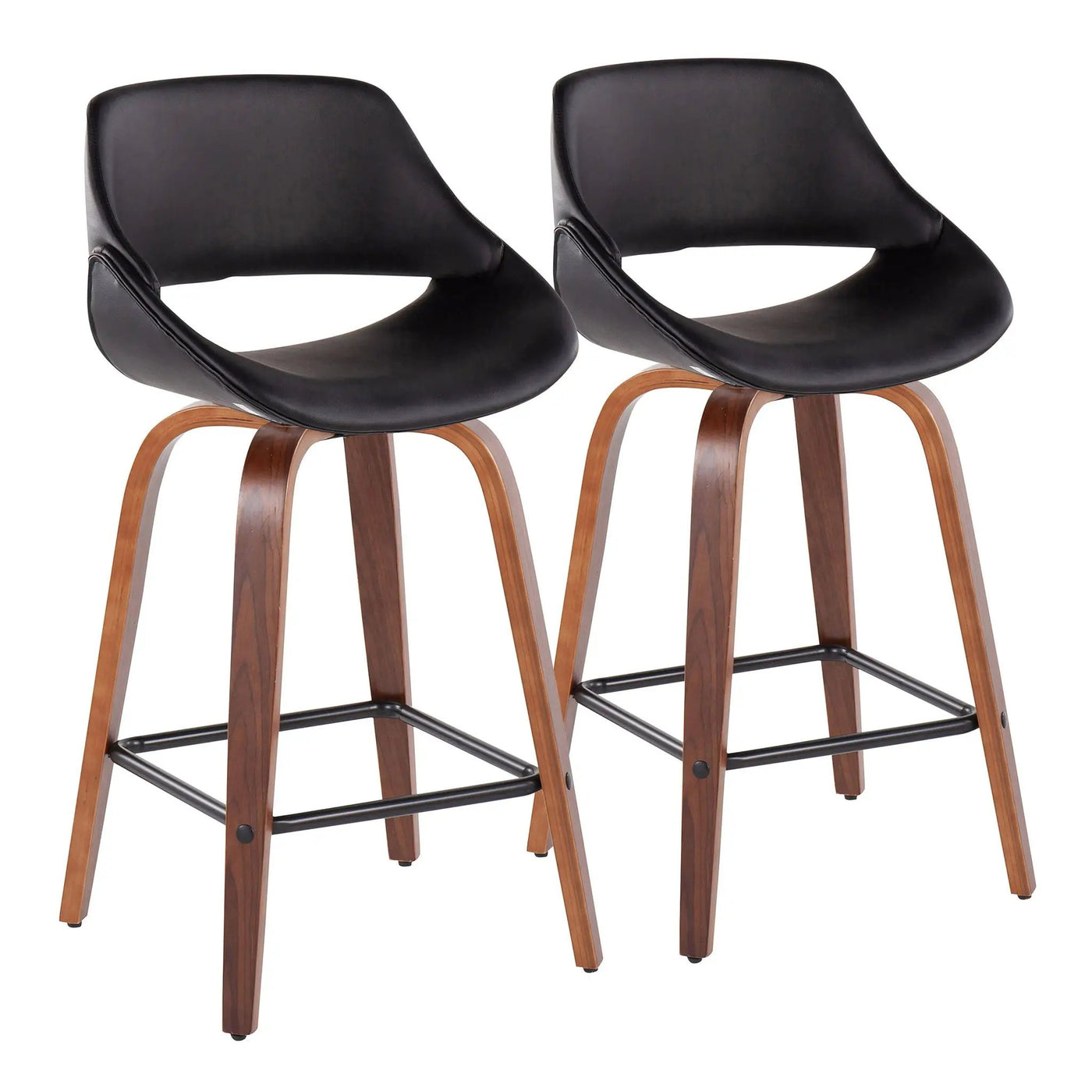Fabrico - Mid-Century Modern, Counter Stool (Set of 2) by HouseOfZazla