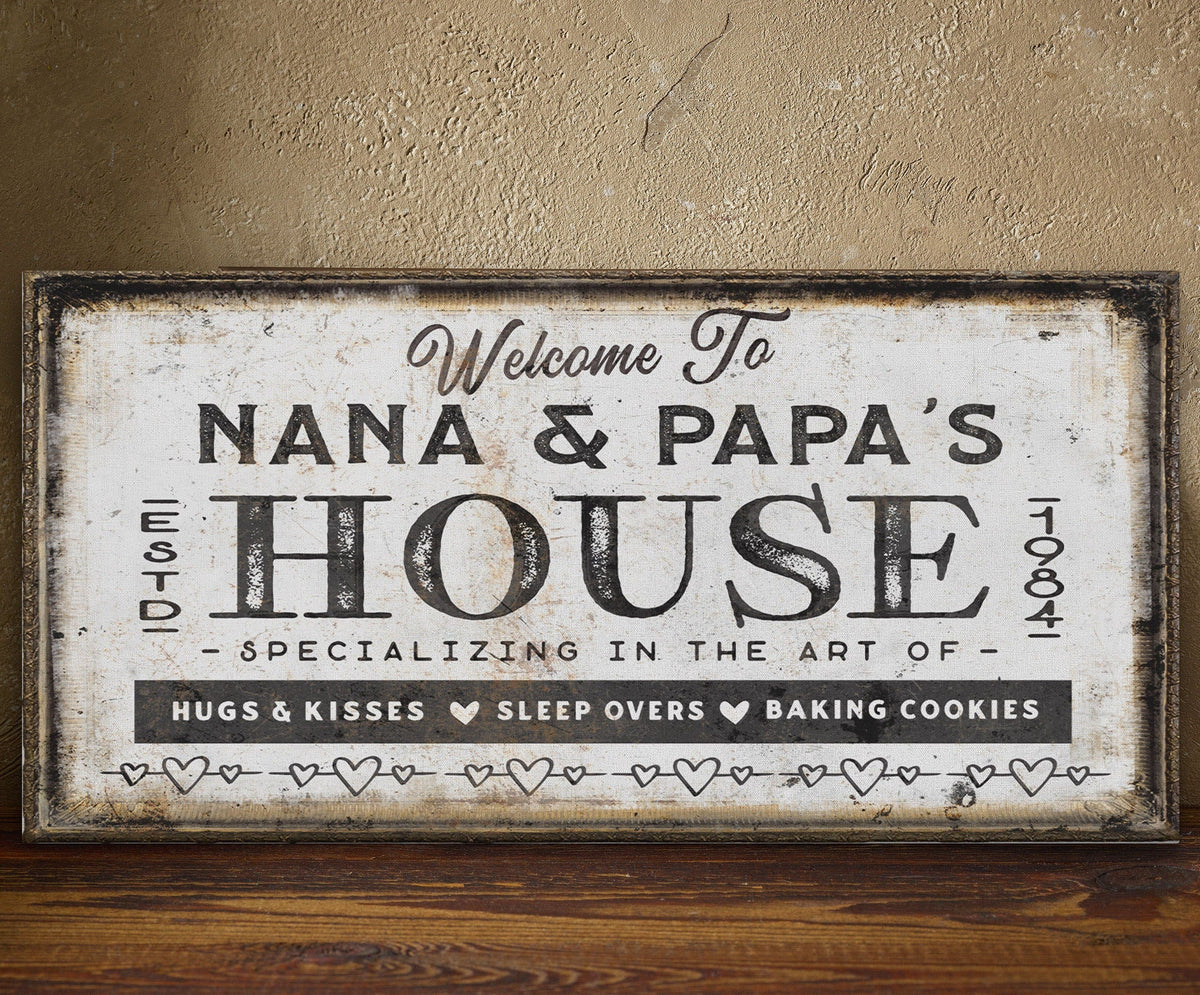 Grandma & Grandpas House Canvas Sign | Personalizable Grandparent Gift, photo 8 of 11