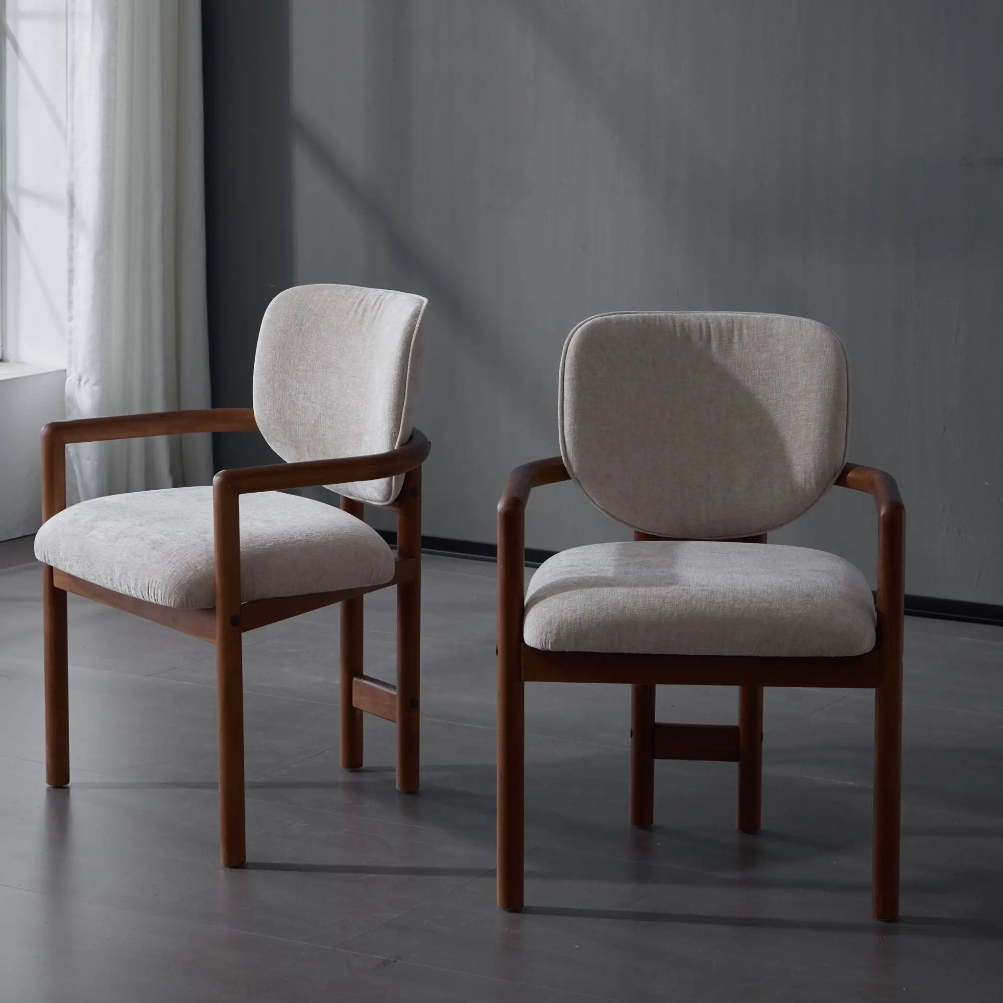 Upholstered Arm Dining Chairs (Set of 2) by HouseOfZazla