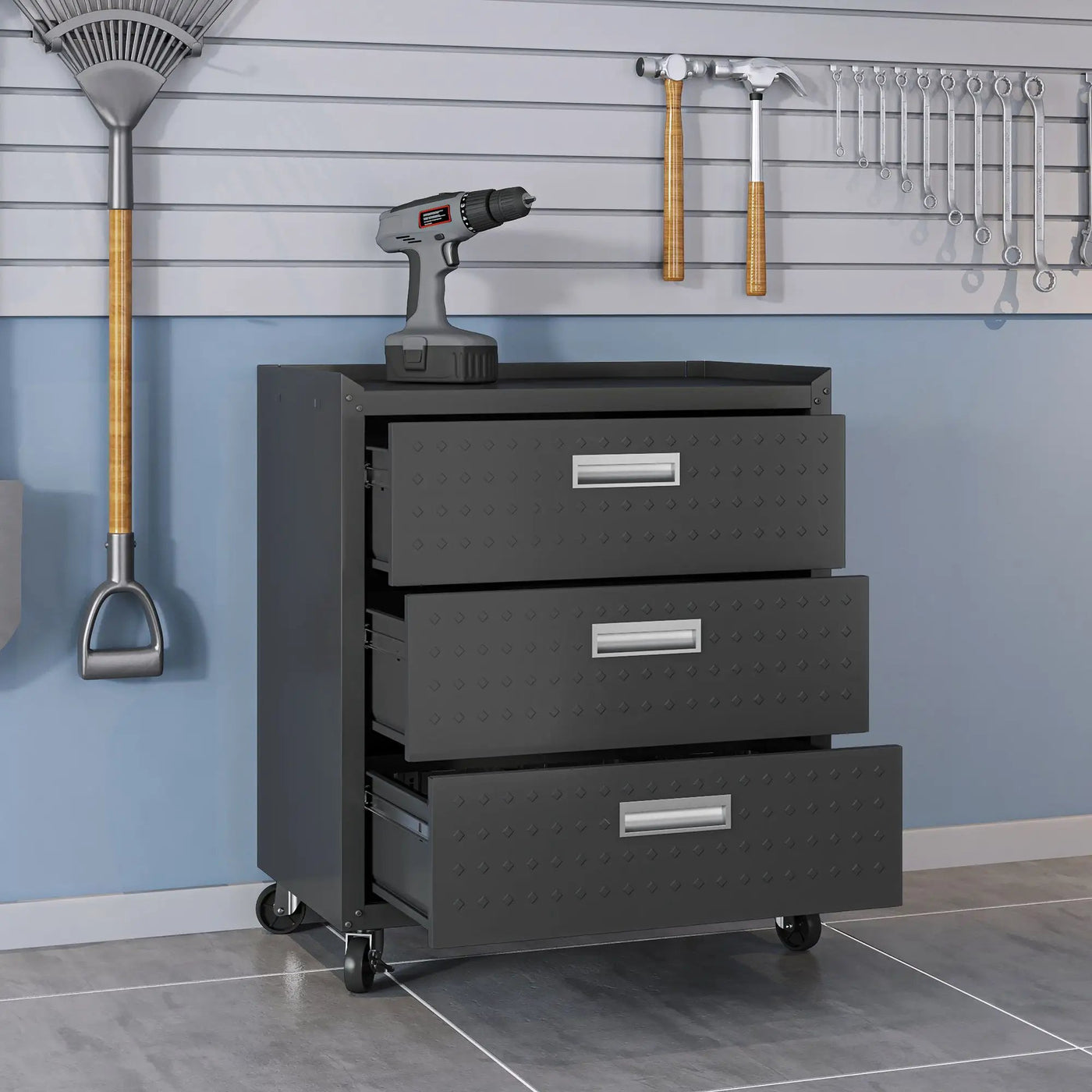 Fortress -3 Drawer Rolling Garage Cabinet by HouseOfZazla