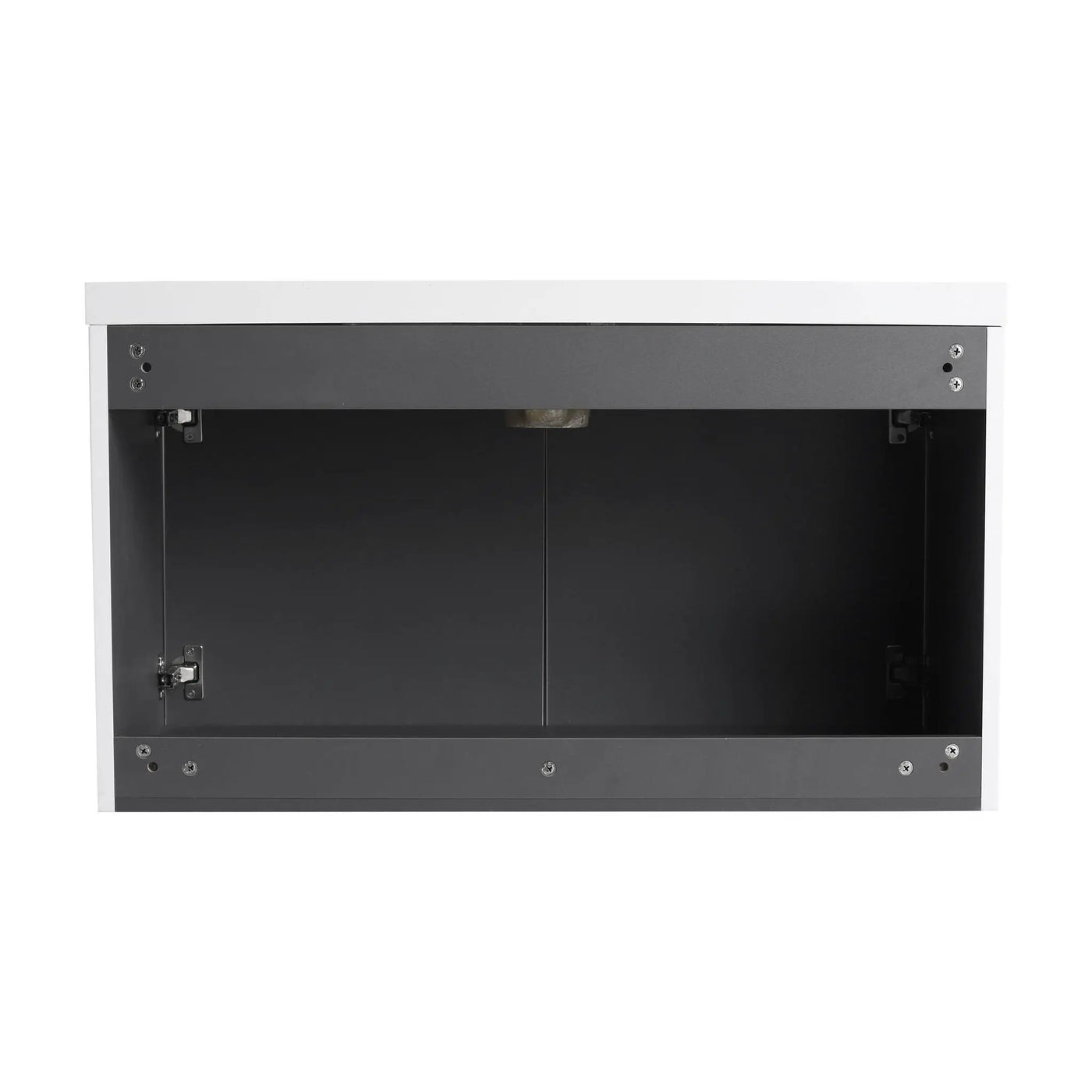 Contemporary Wall Mounted Bathroom Vanity With Resin Double Sink by HouseOfZazla