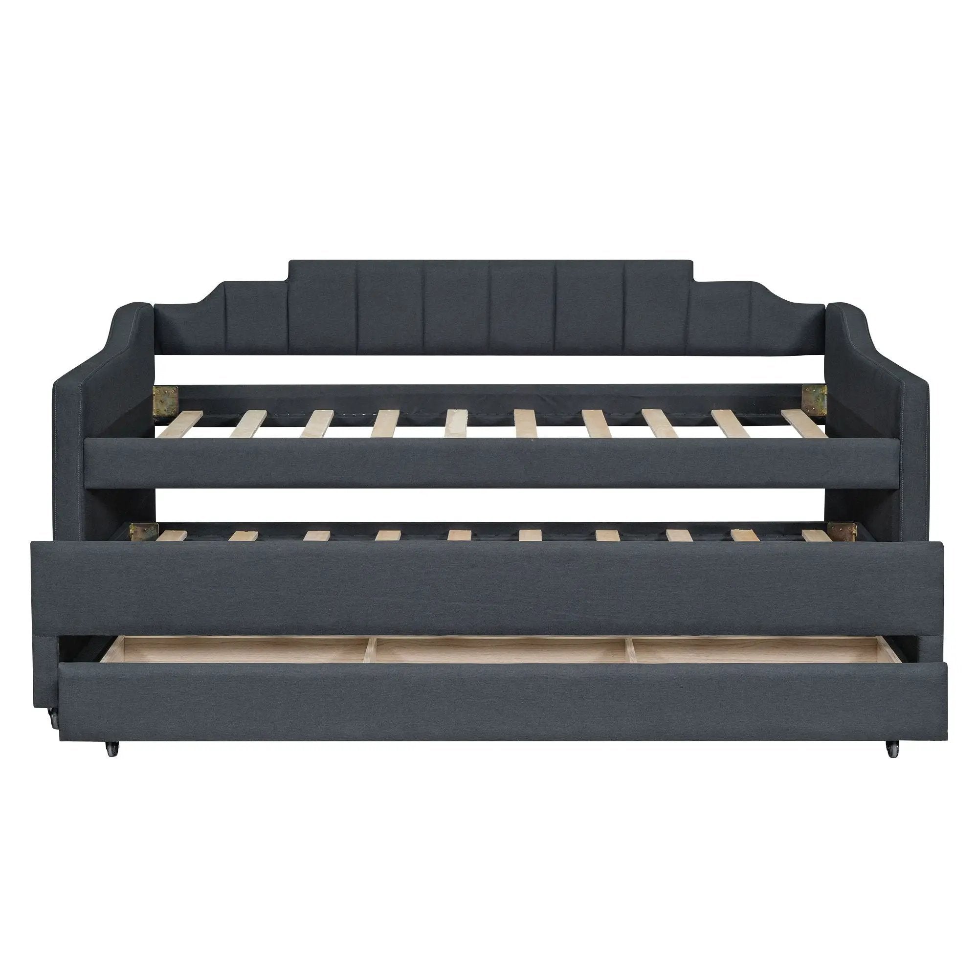 Upholstered Simple Design Daybed With Trundle And 3 Drawers by Unique Piece Furniture