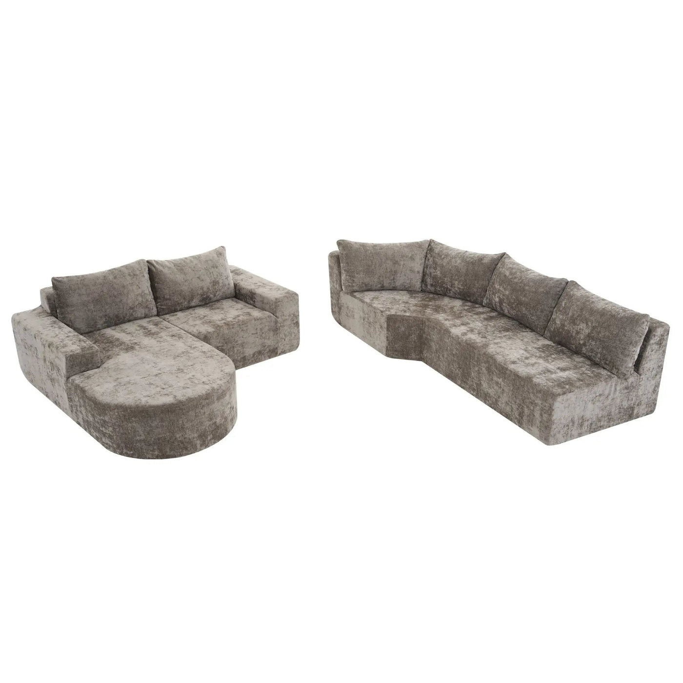 U-Shaped Oversized Modular Cloud Sectional Sofa With Deep Seat For Living Room by HouseOfZazla