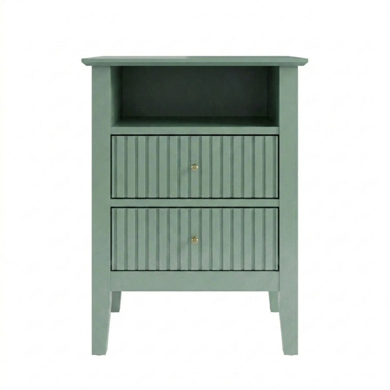 Fluted Nightstand With 2 Drawers by HouseOfZazla