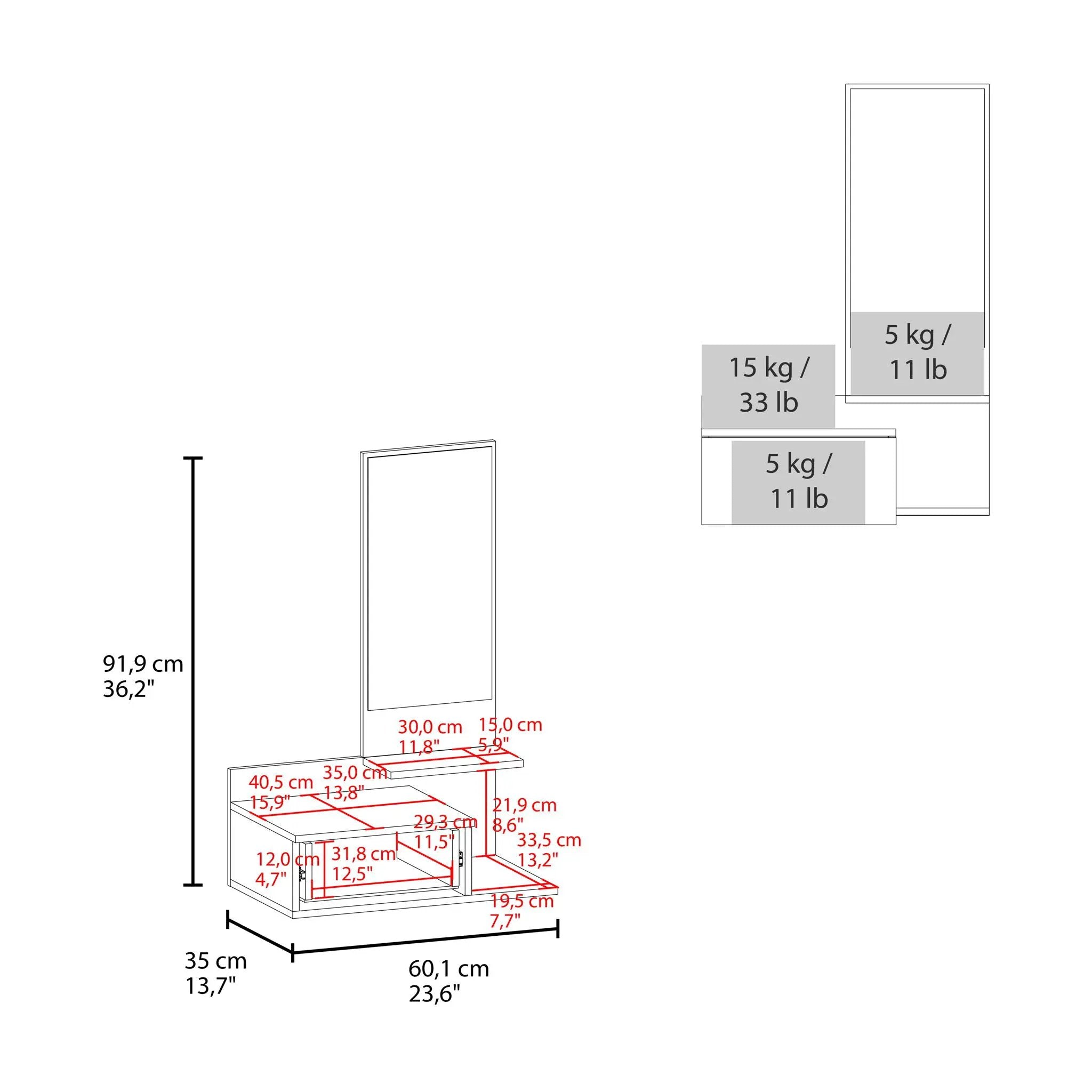 Lowell - Floating Hallway Cabinet by Unique Piece Furniture
