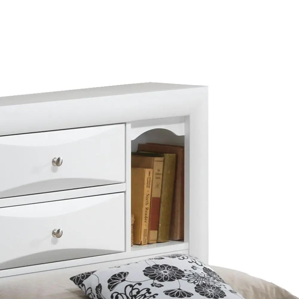 Modern Design Storage Bed With Bookcase Headboard by HouseOfZazla