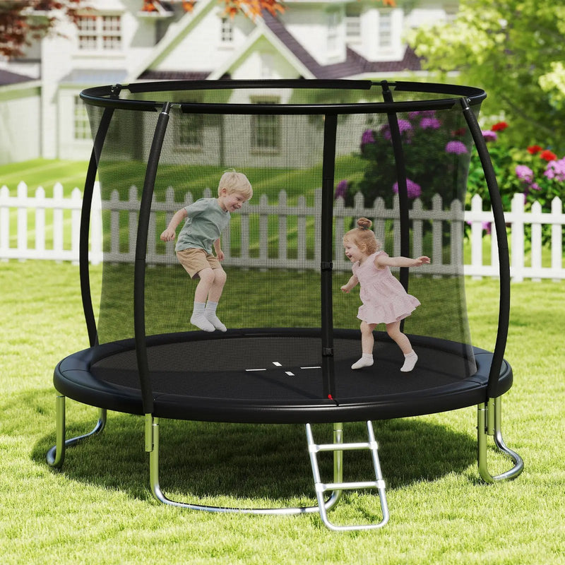 12FT Outdoor Trampoline Heavy-Duty Recreational Trampoline with Safety Enclosure Net by DirectDeals