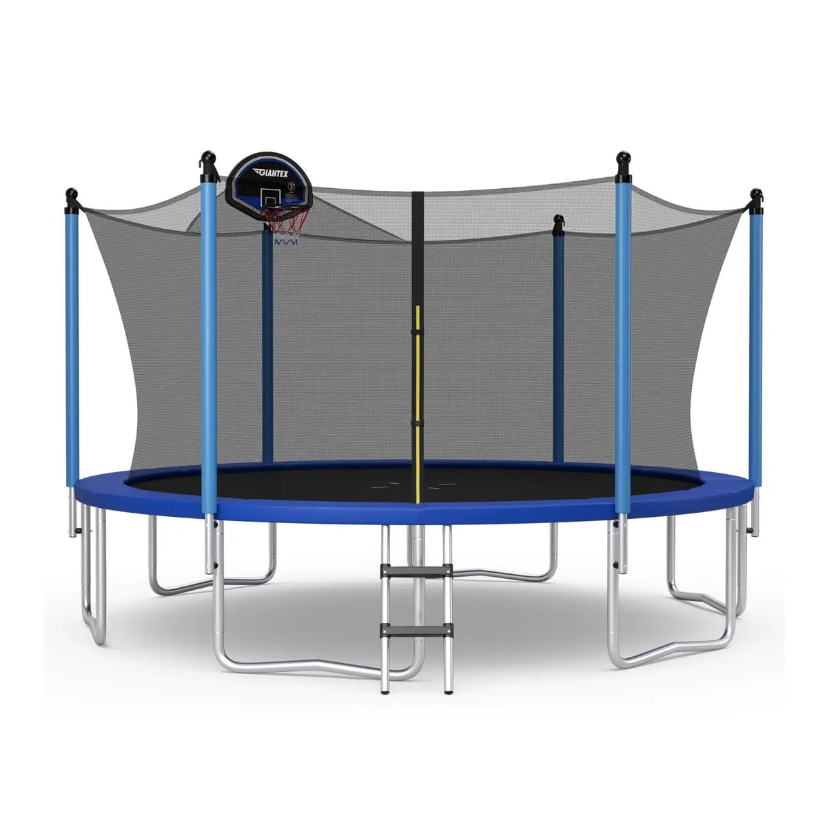 Outdoor Recreational Trampoline with Ladder and Enclosure Net by DirectDeals