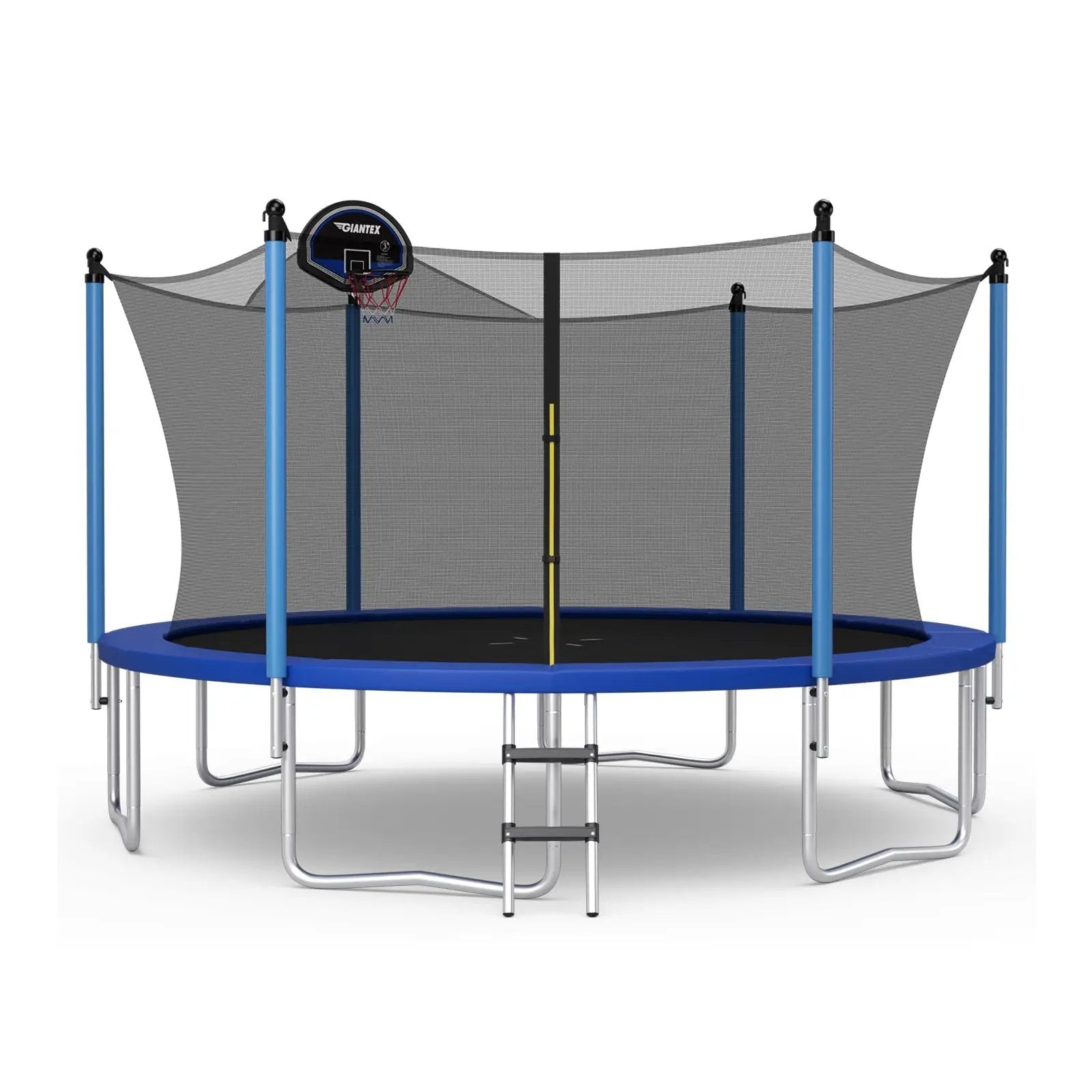 Outdoor Recreational Trampoline with Ladder and Enclosure Net by DirectDeals