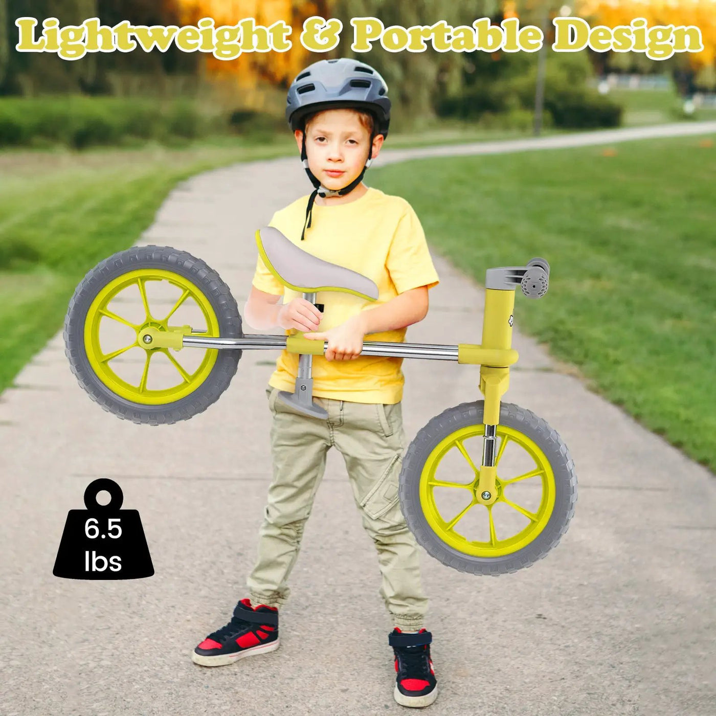 12 Inch Balance Bike with Adjustable Seat and Rotatable Handlebar by DirectDeals