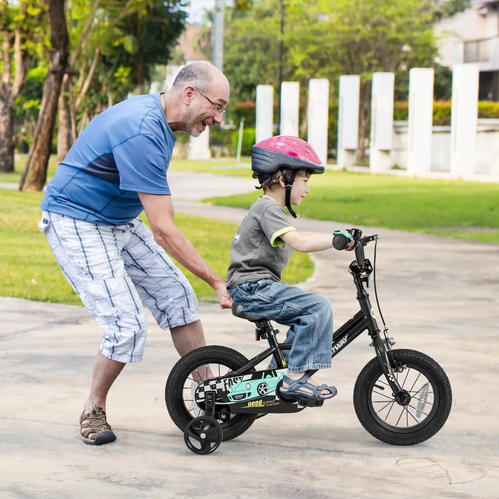 12 Inch Kids Bike Adjustable for 3-4 Years Old with Low-Step Frame by DirectDeals