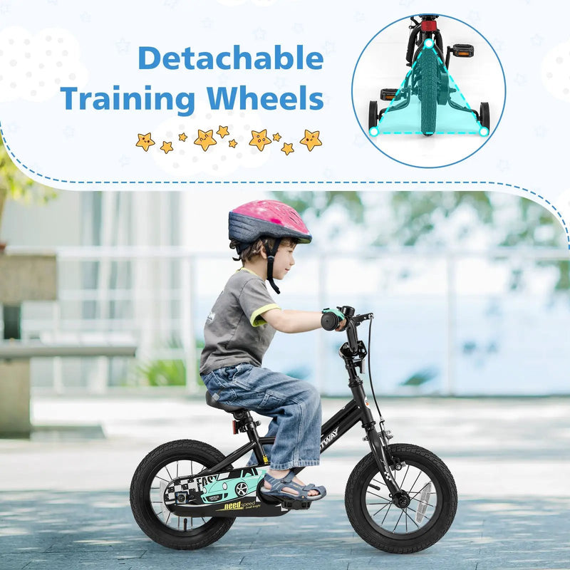 12 Inch Kids Bike Adjustable for 3-4 Years Old with Low-Step Frame by DirectDeals