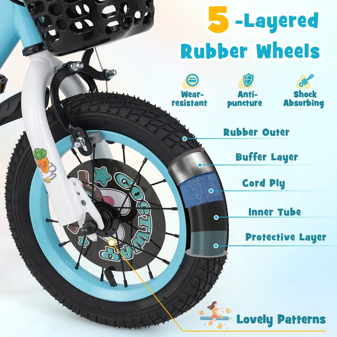 14 Inch Kids Bike with Adjustable Handlebar and Saddle for 3-5 Years Old-14 inches by DirectDeals