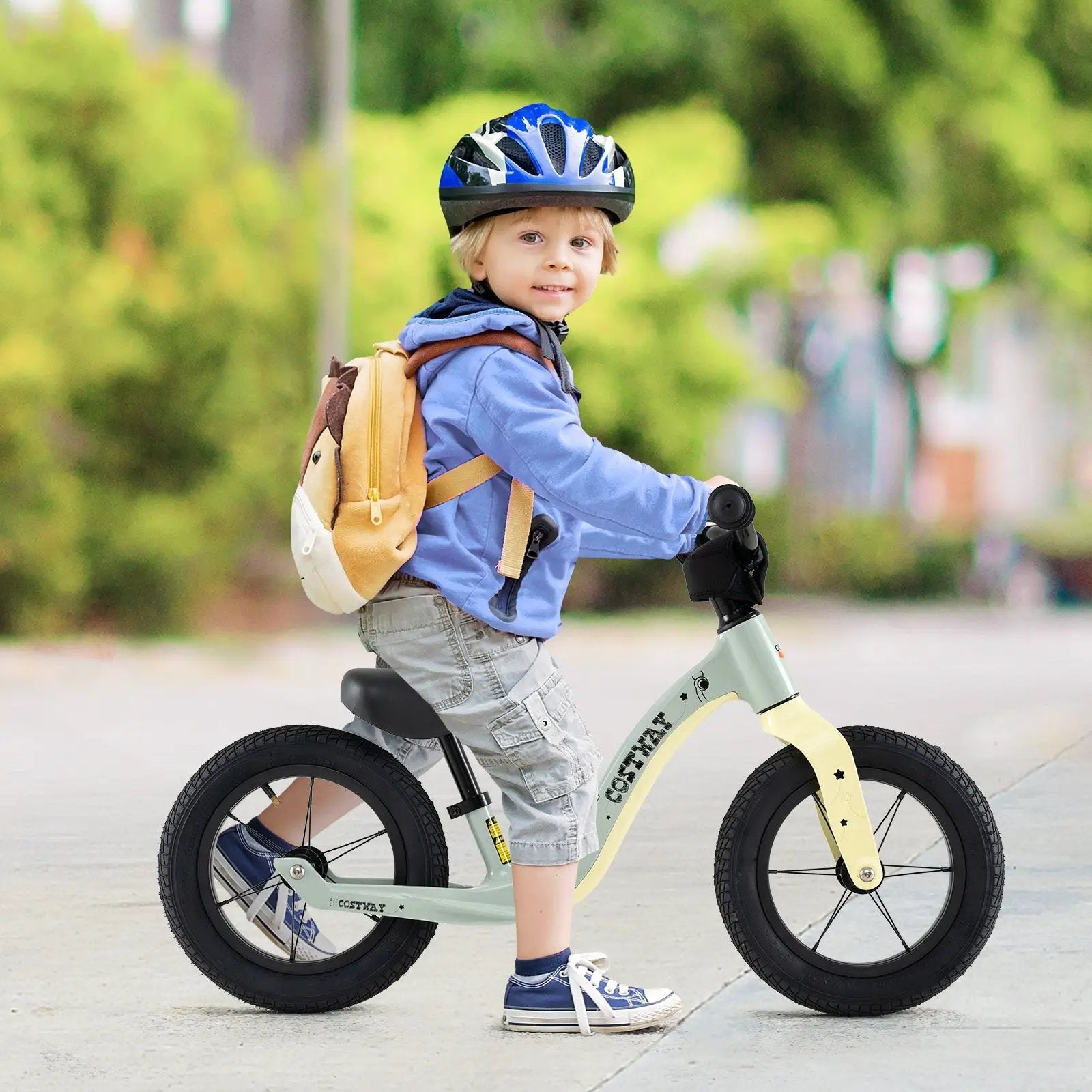 12-Inch Balance Bike with Adjustable Seat and Rotatable Handlebar for Over 36 Months Old by DirectDeals