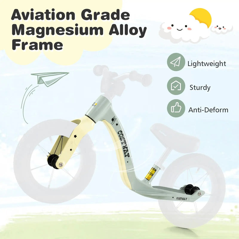 12-Inch Balance Bike with Adjustable Seat and Rotatable Handlebar for Over 36 Months Old by DirectDeals