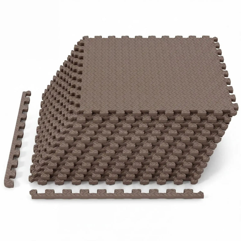 Puzzle Exercise Floor Mats 1/2 Inch Thick - 12 Tiles by DirectDeals