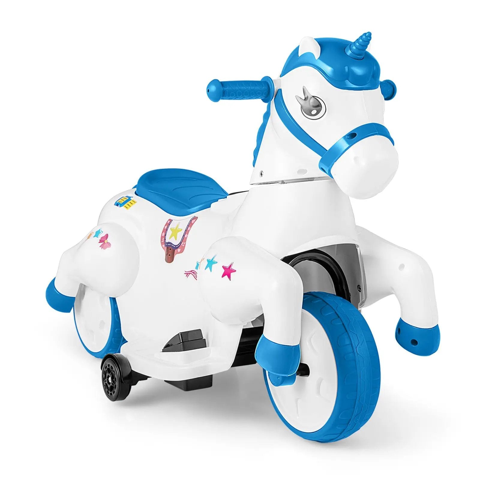 12V Unicorn Ride on Toy with Training Wheels and Horse Riding Mode by DirectDeals