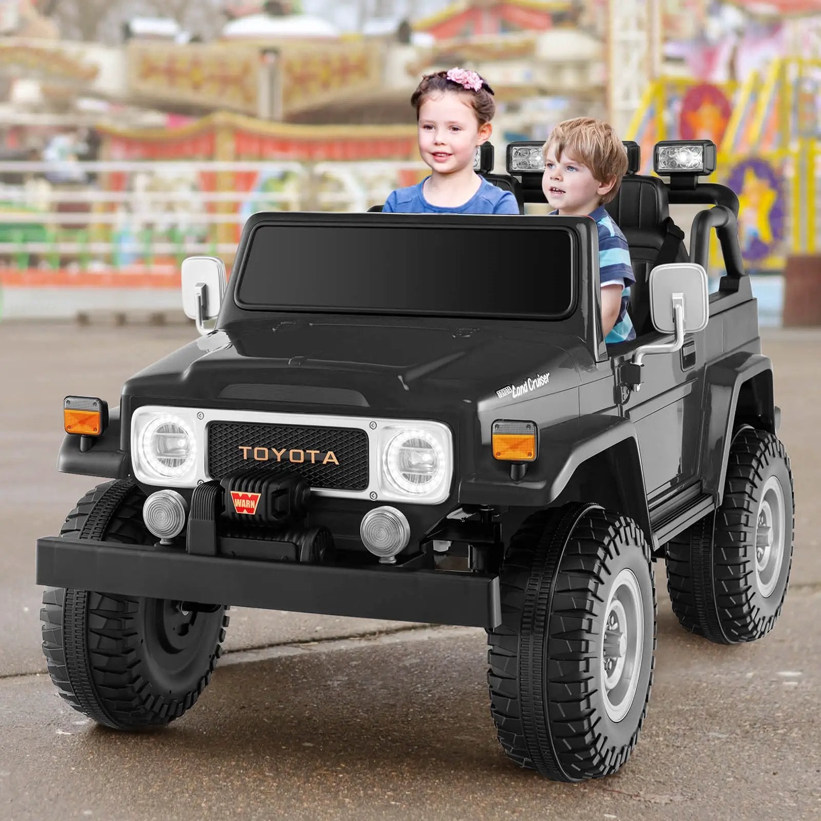 12V 2-Seat Licensed Kids Ride On Toyota FJ40 Car with 2.4G Remote Control by DirectDeals