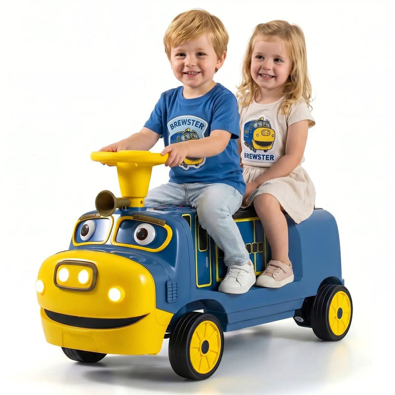 12V Kids Ride-On Train with Adjustable Seat & Music by DirectDeals