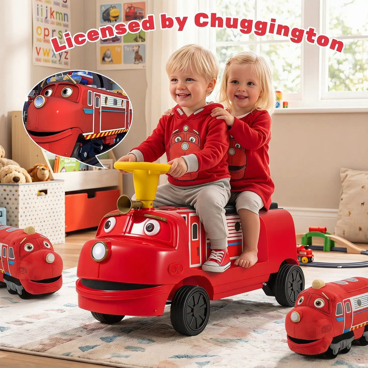 12V Kids Ride-On Train with Adjustable Seat & Music by DirectDeals
